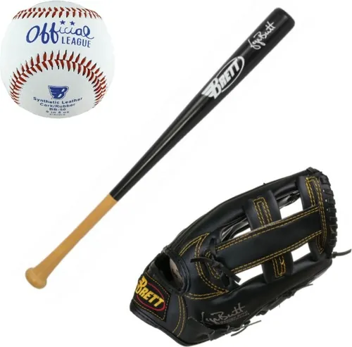 BRETT Senior Baseball Set Schläger + Ball + Handschuh