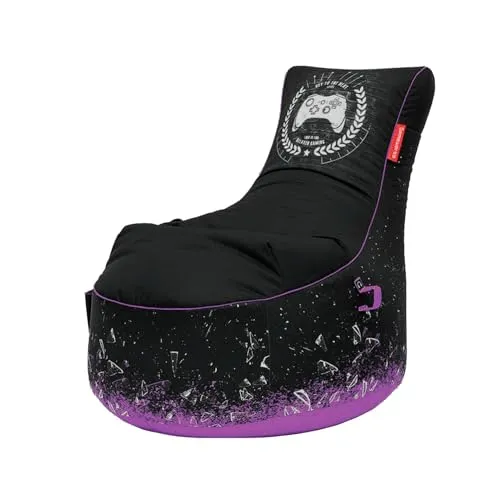 Gaming Sitzsack Spell X Ray (lila) - Sitzsäcke für Gamer, entwickelt in Deutschland für ultimativen Komfort beim Spielen und Entspannen.