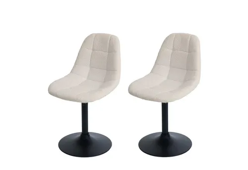 PROREGAL® Esszimmerstuhl Esszimmerstuhl drehbar, Material, Farbe (2 St), bequemer um 360° drehbarer Schalensitz