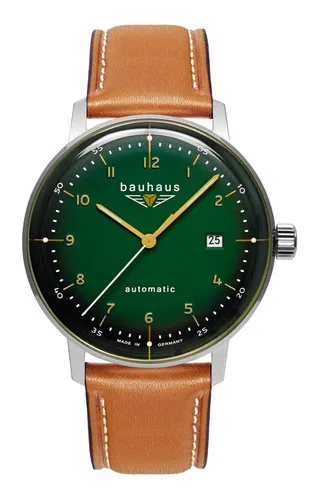 BAUHAUS Automatic UHR 21624 in braun von BAUHAUS