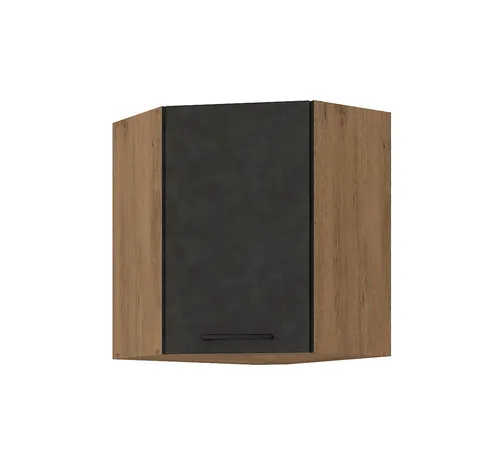 Eckhängeschrank 60x60 cm VIGO Matera Grau Eiche Lancelot - Hängeschrank 60x60 cm mit 2 Einlegeböden, dämpfenden Scharnieren für leises Schließen. Ideal für platzsparende Küchenlösungen im modernen Design.