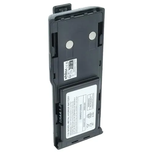 vhbw 1x Akku kompatibel mit Motorola CP450, GP300, GP308, CP450LS, CP250 Funkgerät, Walkie Talkie (2500 mAh, 7,5 V, NiMH) + Gürtelclip