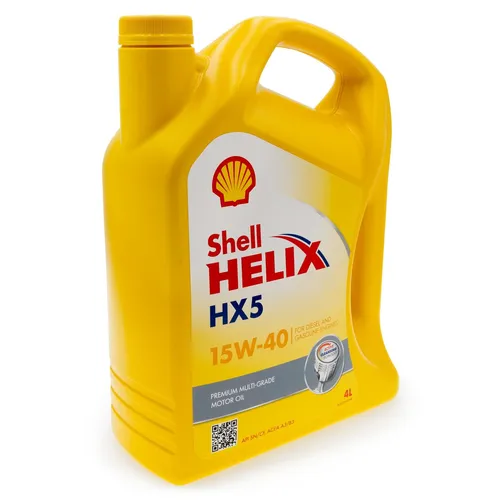 Shell Helix HX5 15W40 Motoröl 4L - Mineralisches Motoröl mit ACEA A3/B3 Freigabe, ideal für Kraftfahrzeuge, sorgt für optimalen Schutz und Leistung des Motors.