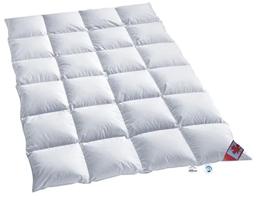 Schäfer Warme Winter-Daunendecke 155x220 cm - Bettdecke für kalte Nächte, 100% Daunenfüllung, hypoallergen und waschbar bis 60°C, in praktischer Aufbewahrungstasche, hergestellt in Deutschland.