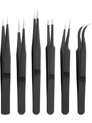 Goobay Pinzetten-Set 6-teilig - rostfreier Edelstahl, präzise und langlebig für professionelle Anwendungen