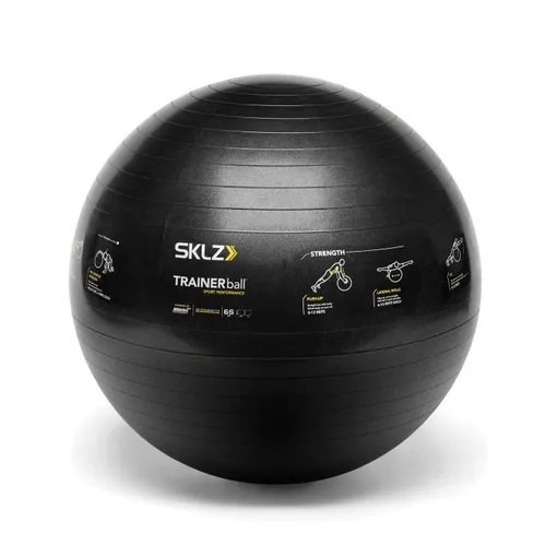 SKLZ Gymnastikball 65cm Performance schwarz - Fußbälle - SKLZ Gymnastikball mit 16 abgebildeten Übungen für effektives Training, robust und phthalatfrei, ideal für Athleten, inklusive Luftpumpe.