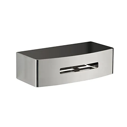 Gedy | Poseidon Rechteckige Duschablage aus verchromtem Stahl, Maße 7,2 x 24 x 12,3 cm und Gewicht 0,815 kg