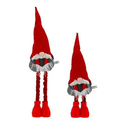 itsisa Wichtel mit Teleskopbeinen (80 cm) Weihnachts Deko, Weihnachtswichtel, Wichtelkind