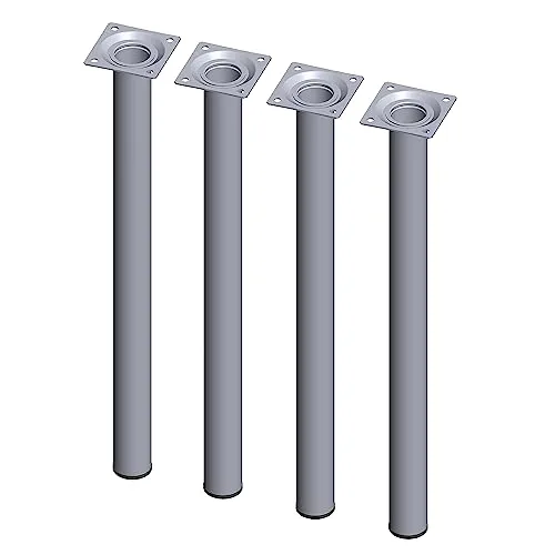 Element System Möbelfuß rund – Stahlrohrfuß, ideal als Tischbein für die Gestaltung individueller Möbelstücke – Ø 30 mm, Länge 500 mm, Chrom