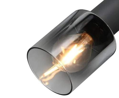 E14 Lampenschirm Glas Ersatzglas für Tischlampe - Smoke Grau - Ersatzglas für E14 Tischlampen, modernes Design in rauchglasfarben, ideal für jedes Zimmer und verleiht Ihrem Raum einen stilvollen Akzent.