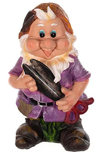 Birendy RIESIGER Zwerg, Gartenzwerg XXL Gartenwichtel NF14286 Groß 41cm Gartenfigur (14286-6-Scheere)