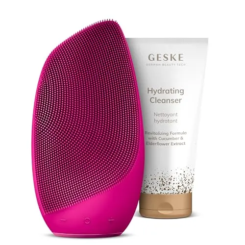 GESKE SmartAppGuided™ Sonic Thermo Facial Brush 6 in 1 - Elektrische Bürsten & Geräte zur Gesichtsreinigung mit innovativer SmartSonic-Pulsationstechnologie für professionelle Tiefenreinigung und jugendlichen Glow.