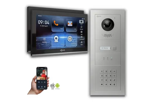 Goliath IP Video Türsprechanlage mit 10-Zoll Monitor und Zahlencode - Hochmoderne Video-Türsprechanlage für Einfamilienhäuser: 10-Zoll Farbmonitor mit HD-Qualität, Zahlencode für sicheren Zugang und einfache Kommunikation mit Besuchern. Ideal für Zuhause oder Unternehmen.