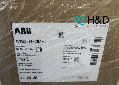 Produktbild ABB ACS580-01-026A-4 Frequenzumrichter 11 kW