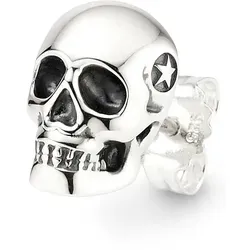 Bruno Banani Single-Ohrstecker Skull Silber 925 in schwarz von bruno banani