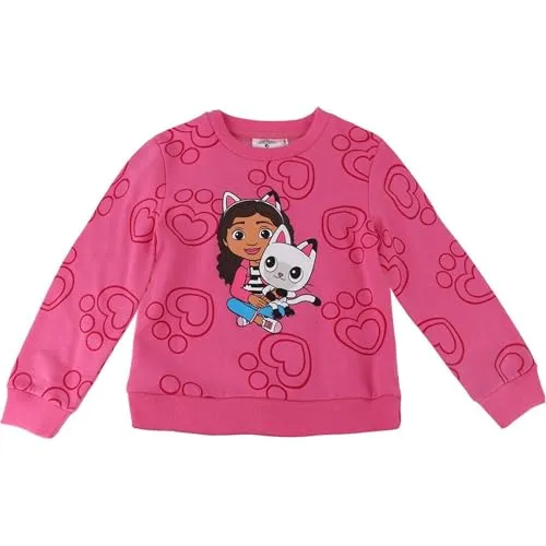 CERDÁ Life's Little Moments Unisex Kids Sudadera s Diseño Original Y Licencia Oficial | Ropa Infantil Cómoda, Abrigada Sweatshirt, Gabby's Dollhouse, 4 Jahre