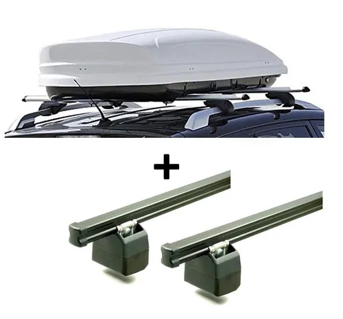 Dachbox VDPMAA460 460Ltr mit AURILIS PRO Dachträger für Fiat Fiorino ab 08