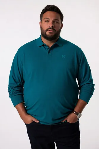 Men Plus Herren Poloshirt L-8XL Bauchfit Rauchblau - Hochwertiges Langarm Poloshirt in Rauchblau, speziell designed für große Größen bis 10 XL. Elastischer Saumbund sorgt für optimalen Sitz und Tragekomfort.