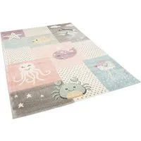 Pergamon Kinderzimmer Teppich Maui Kids - Unterwasserwelt in Pastellfarben - Teppich fürs Kinderzimmer, schadstoffgeprüft nach Öko-Tex Standard 100, ideal für Parkett und Laminat, in 5 Größen erhältlich.