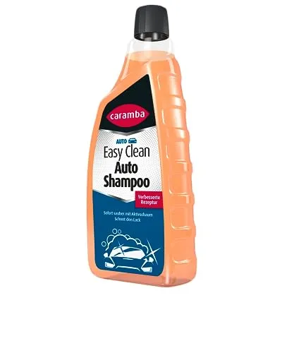 Caramba Easy Clean Auto Shampoo, Konzentrat zur Außenreinigung, mit Abperleffekt, Entfernt Schmutz mit Aktivschaum, Lackschonend, 1 l