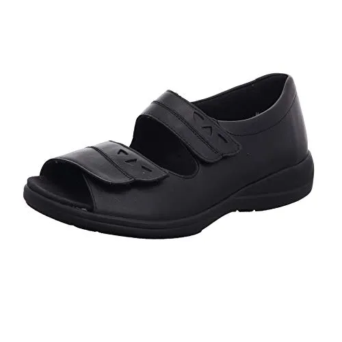 Solidus 73081 Lia - Weite H schwarz Gr. 38.5 - Wanderschuhe mit herausnehmbarem Fussbett und Klettverschluss, ideal für höchsten Komfort und individuelle Anpassung beim Wandern.