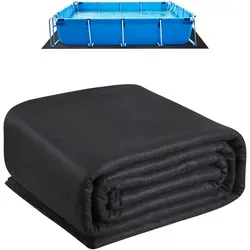 VEVOR Rechteckige Poolunterlage 3,6 x 7,3 m - Hochwertige Bodenplane aus Geotextil für oberirdische Schwimmbecken, extra dick für zuverlässigen Schutz und verlängert die Lebensdauer Ihrer Poolfolie.