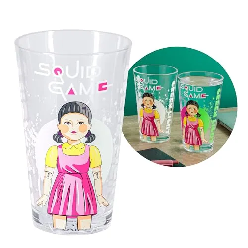 Paladone Squid Game Red Light Colour Changing Glass Drinkware