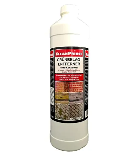 Grünbelagentferner Grünbelag-Reiniger Entferner 1000 ml Hochkonzentrat Ablagerungen Außen Grünspan