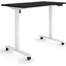 ESMART Germany ETX-121WB Ergonomischer Steh-Sitz-Schreibtisch - Schreibtisch mit stufenlos elektrischer Höhenverstellung von 78,5 bis 128,5 cm, 3x Memory-Funktion und Aktivitätserinnerung für gesunde Arbeitsweise.