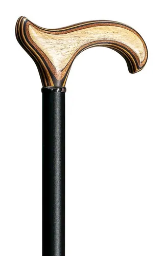 Stockshop Gehstock Design-Derby BETULA bis 130 Kg, Derbygriff, höhenverst., Gummipuff.