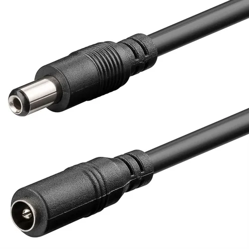 DC-Spannung-Verlängerungskabel ø 2,1mm x 5,5mm 10m Gleichstromversorgung schwarz