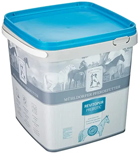 Mühldorfer Revitopur prebiotic 3 kg - Pferdefutter zur Unterstützung des Stoffwechsels bei Kotwasser und Koliken. Mit inulinreichem Topinambur und heimischem Sanddorn für eine gesunde Darmflora und verbessertes Wohlbefinden.