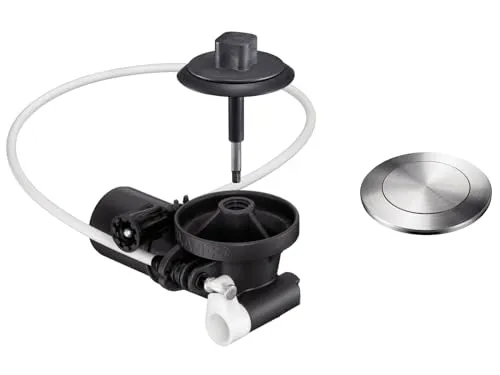 Blanco 525 272 Pushcontrol Edelstahl + Ablauffernbedienung-Nachrüstset - Zubehör für Küchenspülen mit hochwertigem Edelstahldesign und fortschrittlicher Fernbedienung für müheloses Öffnen und Schließen.