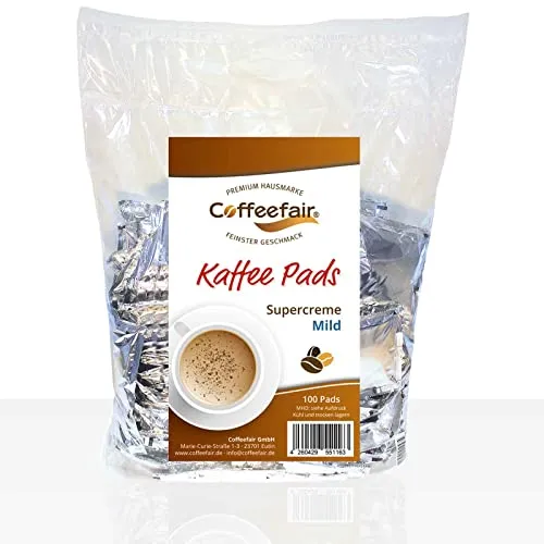 Coffeefair Kaffee-Pads Supercreme Mild 100 Stück | Megabeutel