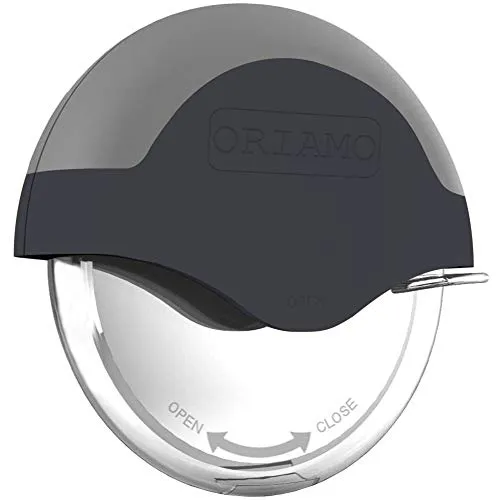 Oriamo® XXL Pizzaschneider – Profi Pizzaroller mit Klingenschutz | Edelstahl Pizza Cutter & Teigrad | Spülmaschinenfest, präzises Schneiden, langlebiger Pizzarad, ideal für Pizza & Teig