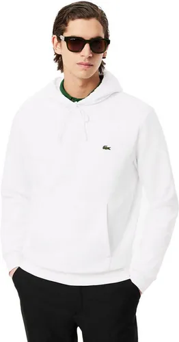 Lacoste Herren Sh9623 Sweatshirts, weiß, XXL - Sweatshirts für Herren, aus umweltbewusstem Bio-Baumwoll-Fleece, mit Kapuze und Kängurutasche für höchsten Komfort und lässigen LACOSTE-Style.