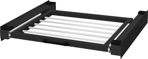 ML-Design Zwischenbaurahmen mit Wäscheleine 60,5x54,5cm Schwarz - Podeste & Rahmen für Waschmaschinen - Der stabile Zwischenrahmen mit ausziehbarem Handtuchhalter bietet Platzersparnis und rückenschonendes Arbeiten.