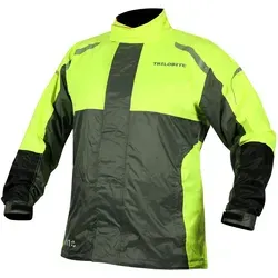 Trilobite Raintec Regenjacke, schwarz-grün, Größe L für Männer - Funktionsunterwäsche: Leichte und atmungsaktive Regenjacke mit komfortablem Mikrofaser-Innenfutter und praktischen Außentaschen, ideal für Outdoor-Aktivitäten.
