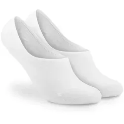 Bärenfuß Füßlinge 8 Paar Invisible Socks Sneaker unsichtbare Socken Damen & Herren keine Naht spürbar, feine Webung, fusselfrei, nicht einlaufend weiß 43-46