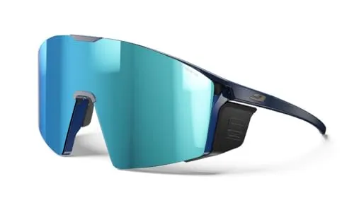 Julbo Herren Edge Cover Gletscherbrille - Größe L, blau - Sportbrillen mit Spectron-HD-4-Polarized-Gläsern für maximalen Schutz und brillante Kontraste bei extremen Lichtverhältnissen.