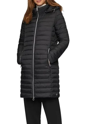 s.Oliver Lange Steppjacke mit Abnehmbarer Kapuze Black 38 von s.Oliver