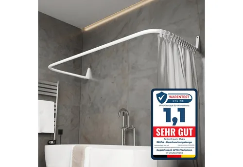 Erica Duschvorhangstange L-Form & U-Form von Erica