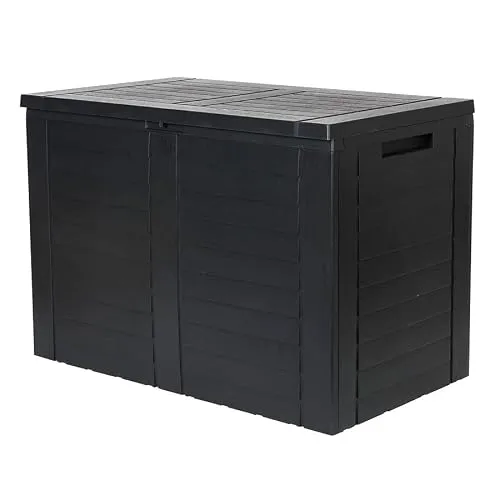 dynamic24 Auflagenbox Stan, Balkontruhe in Holz Optik