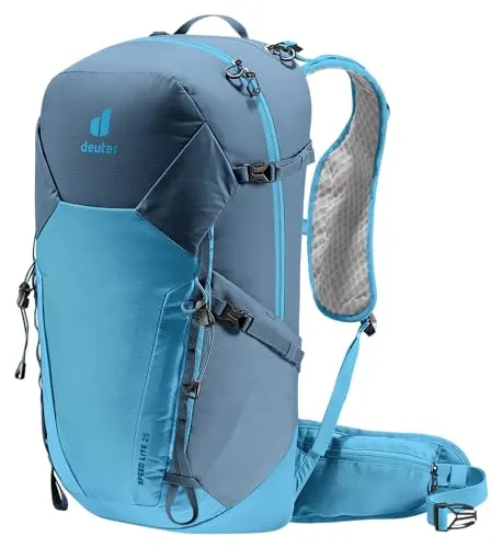 Deuter Speed Lite 25 Wanderrucksack - Blau - Ultraleichter Wanderrucksack (25 l) mit Frontzugriff und Trinksystem-Kompatibilität, ideal für Wanderungen und Outdoor-Abenteuer.
