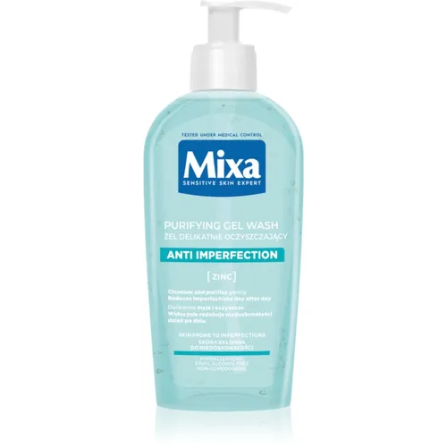 Mixa Anti-Imperfection Reinigungsgel 200 ml - Sanftes, seifenfreies Reinigungsgel für Damen, das Unreinheiten gründlich entfernt und die Haut auf die Pflege vorbereitet. Ideal für eine erfrischte und gereinigte Haut.