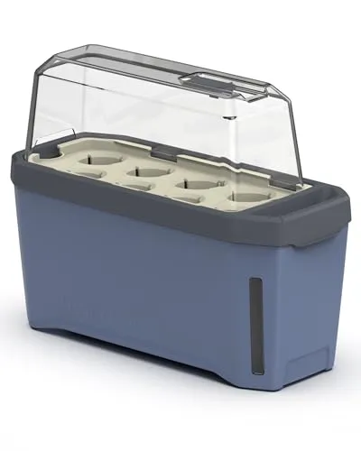 Gusta Garden HARRY HERBS Kräutertopf Freistehend Blau - Garten-Zubehör, freistehender Kräutertopf mit 5 l Volumen für drinnen und draußen, ideal für frische Kräuter und platzsparend.