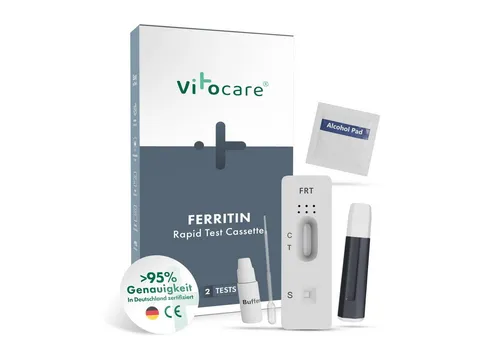 Vitocare Blutzucker-Teststreifen Ferritin Test-Set (2er Pack) – Ihr schneller Check auf Eisenmangel
