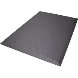 Arbeitsplatzmatte Yoga Ergo Fire - 65x185cm grau - Schwer entflammbare Arbeitsplatzmatte, ideal für Werkstätten und Lager. Mit rutschfester Oberfläche und abgeschrägten Rändern für mehr Sicherheit. Temperaturbeständig von -40°C bis +80°C.