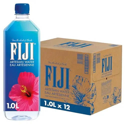 Produktbild FIJI Water 1000 ml / 1 l, natürliches Quellwasser, 12er Pack (Einweg, 12 x 1000 ml)