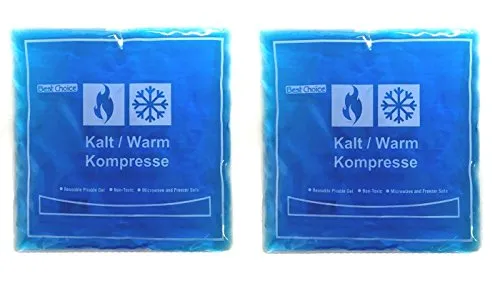 2x Kälte Wärme Gelkompresse 15x15 cm Kompresse Kühlpads Kühlkompresse